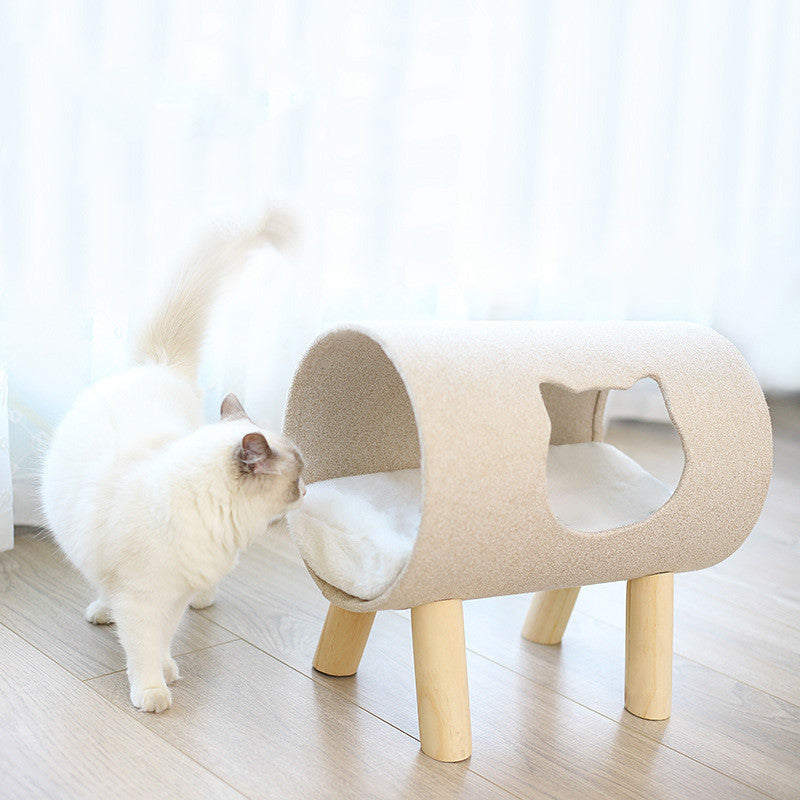 Lit pour Chat en Tissu Doux et Respirant