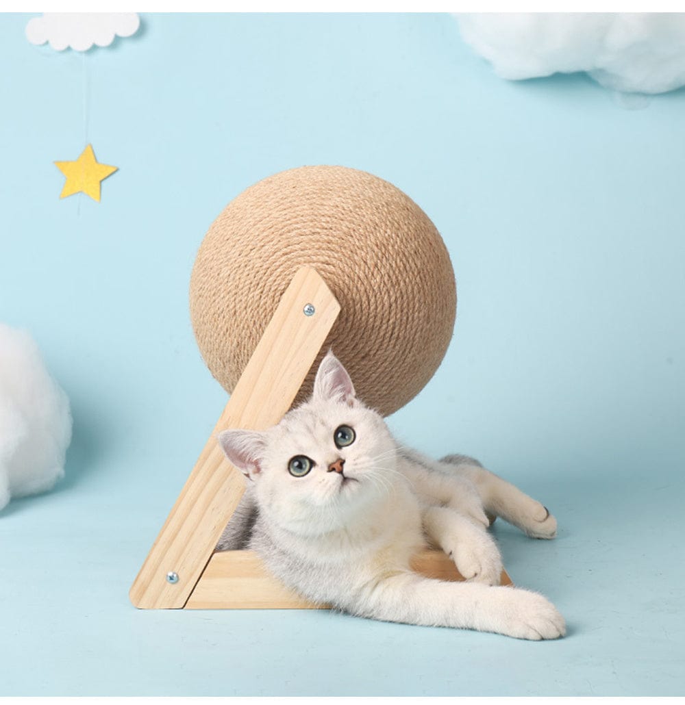 Jouet à gratter vertical en sisal pour chat, protégeant meubles et sols tout en offrant des heures de plaisir.