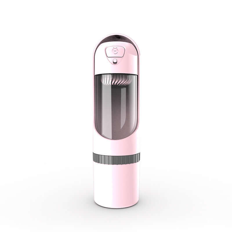 Abreuvoir pour animaux de compagnie en rose, parfait pour l'hydratation quotidienne des chiens et chats.