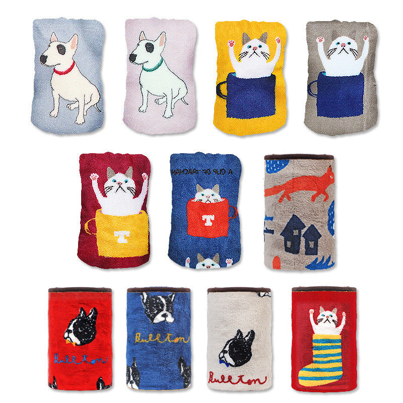 Couverture en Flanelle en Fleece Corail Imprimée