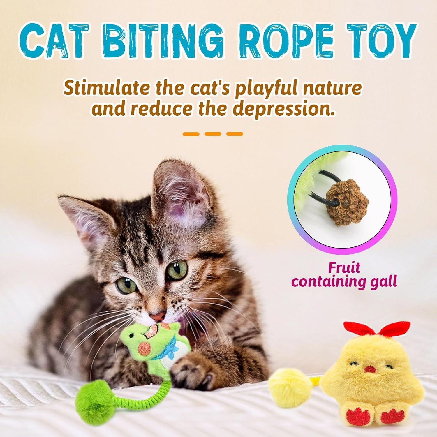 Jouets interactifs pour chat avec Silvervine et balle en peluche