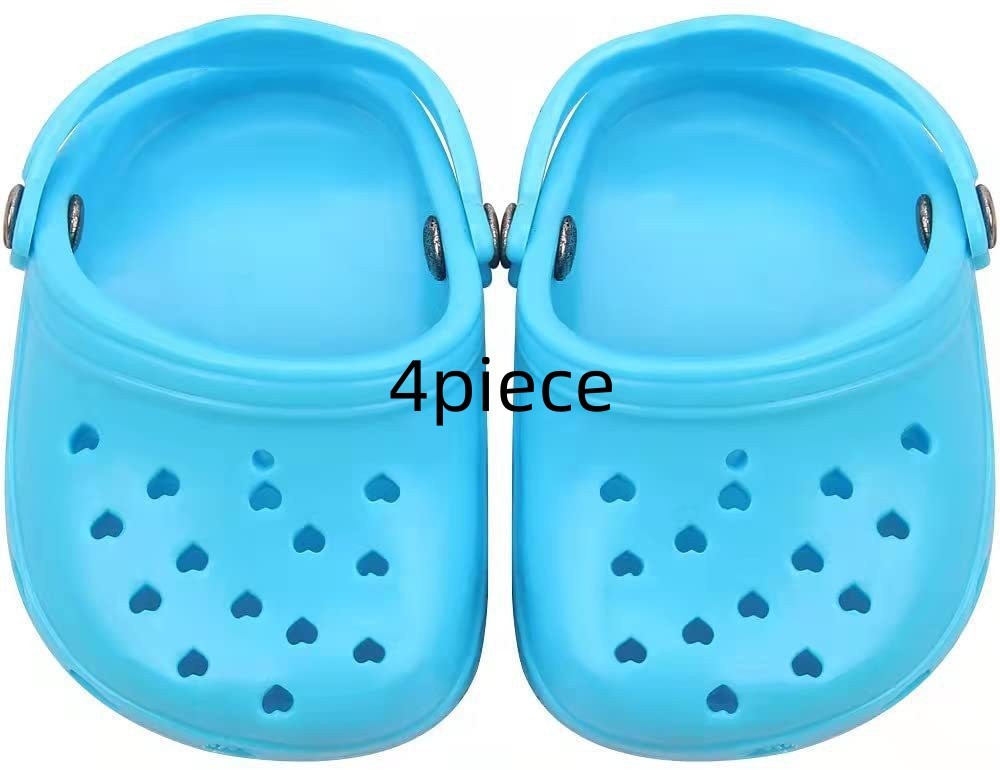Chaussures en silicone bleu pour chien, résistantes à l'usure et confortables, 4 pièces, style tendance.