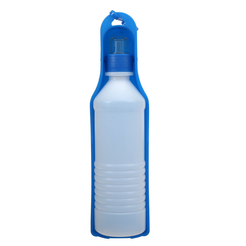 Fontaine à eau portable pour animaux en bleu, idéale pour une hydratation facile à domicile ou en extérieur.