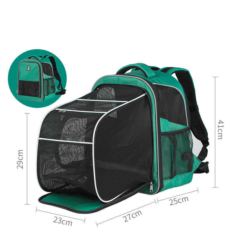 Sac à dos portable pour animaux, design spacieux et aéré, idéal pour promenades et voyages.