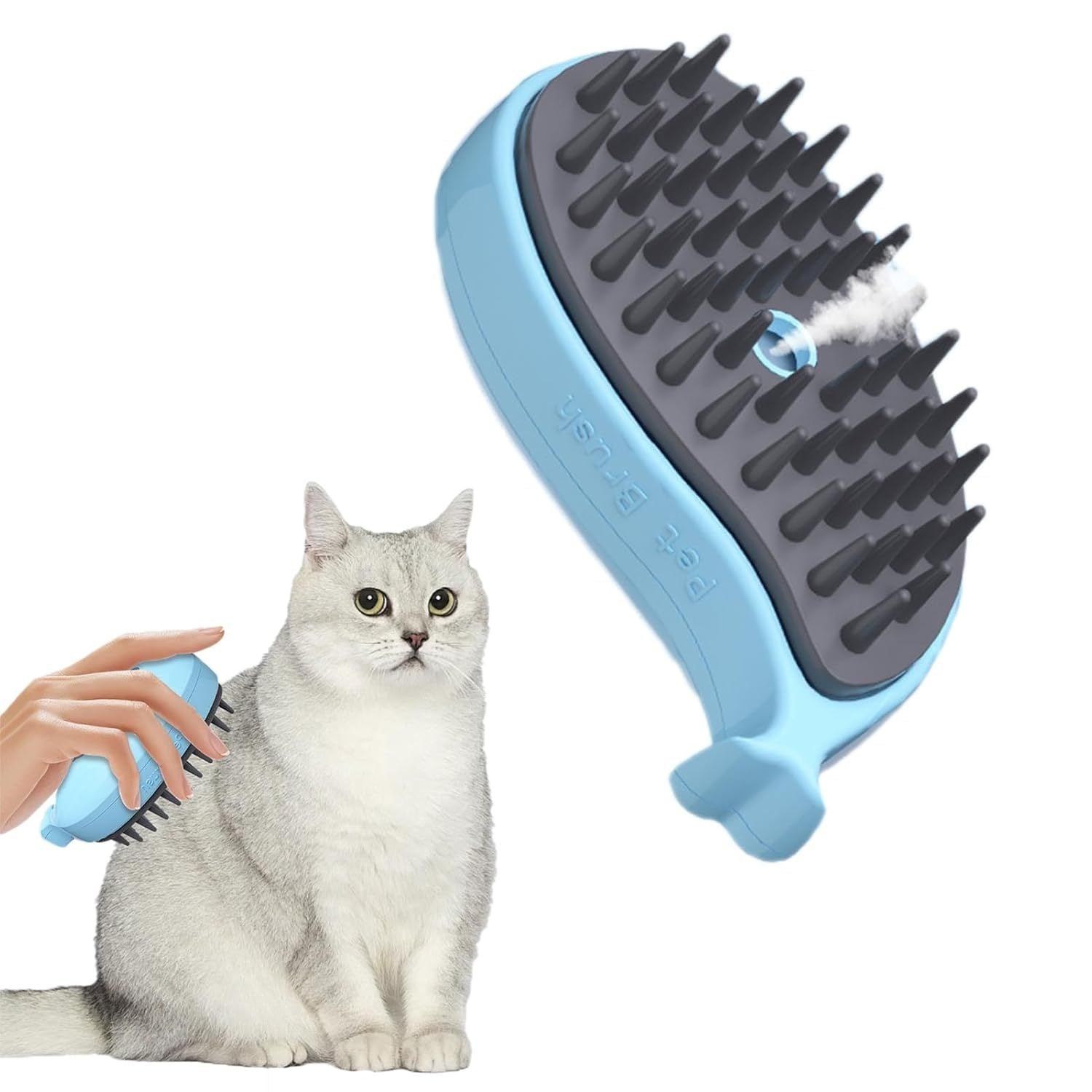 Brosse à Chats 3-en-1 en Forme de Baleine