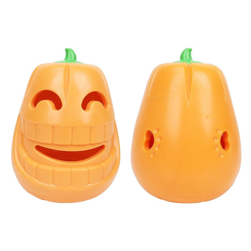 Jouet à mâcher interactif pour chien en forme de citrouille d'Halloween