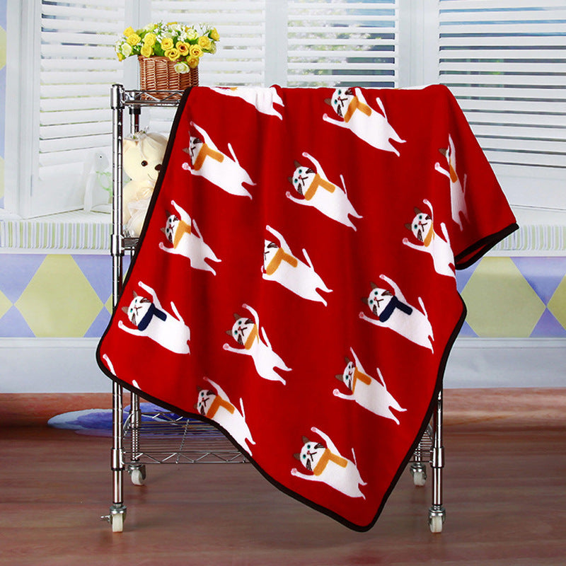 Couverture en Flanelle en Fleece Corail Imprimée