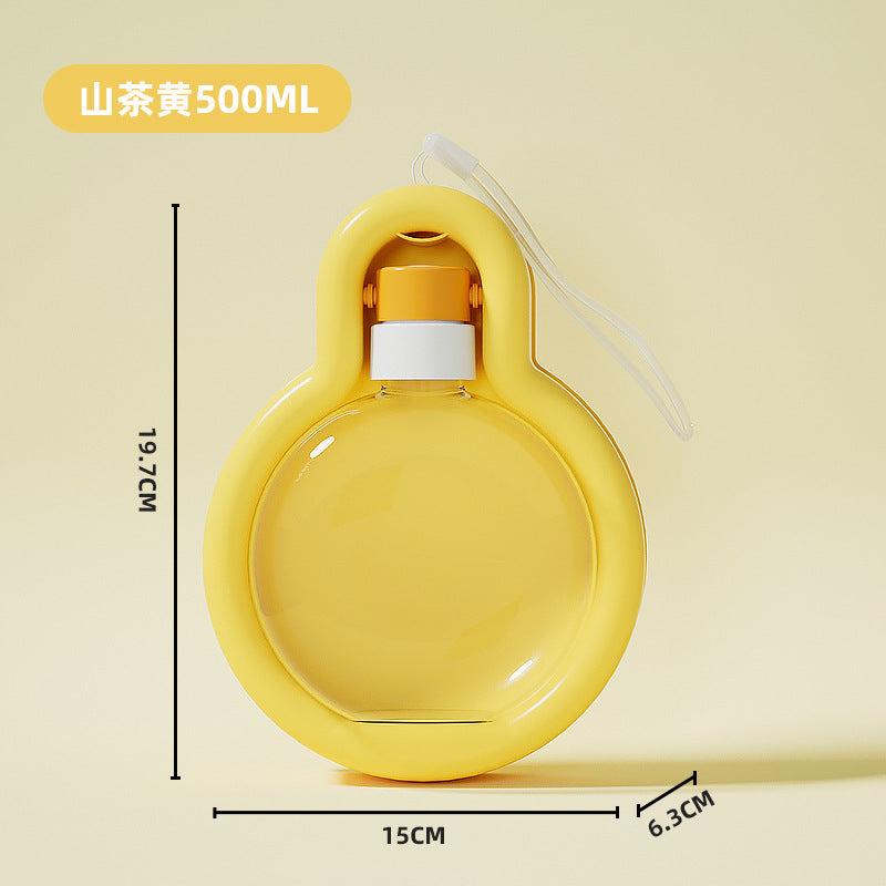 Fontaine à eau portable pour chien 500ml, design pliable et léger, idéale pour les balades.