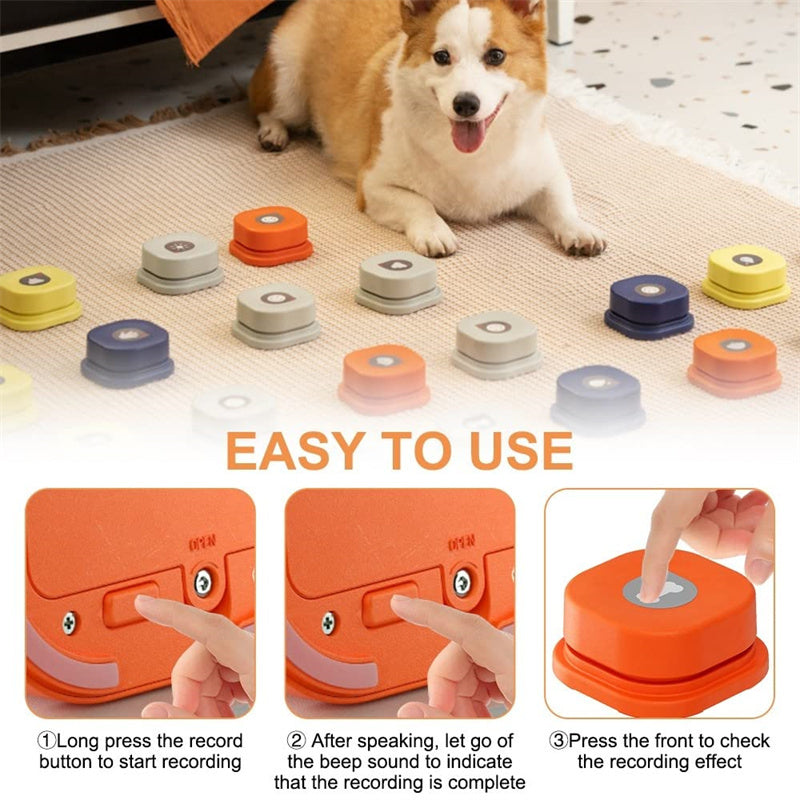 Bouton de Communication pour Animaux - 4 Couleurs