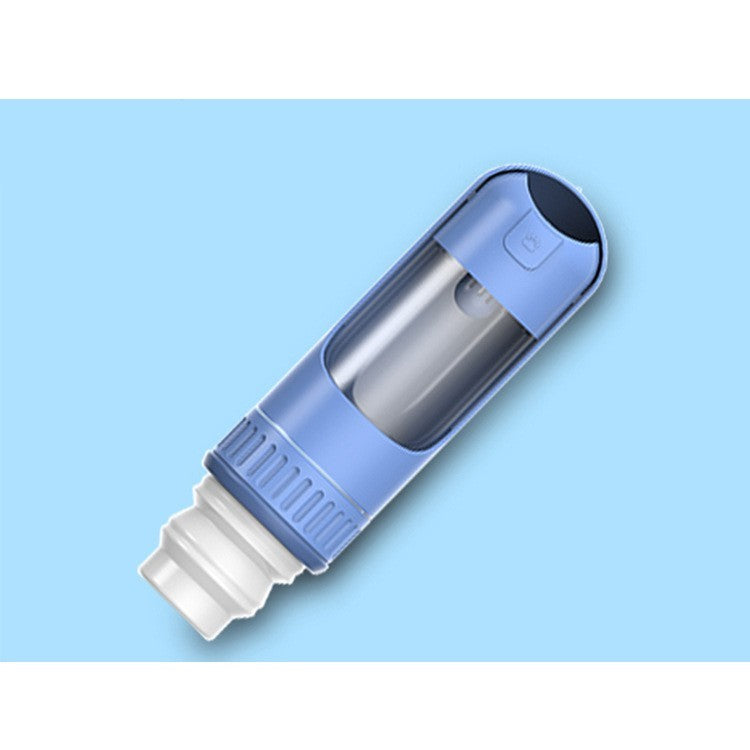 Gobelet d'eau pratique pour chiens en bleu, léger et portable, idéal pour les promenades et les voyages.
