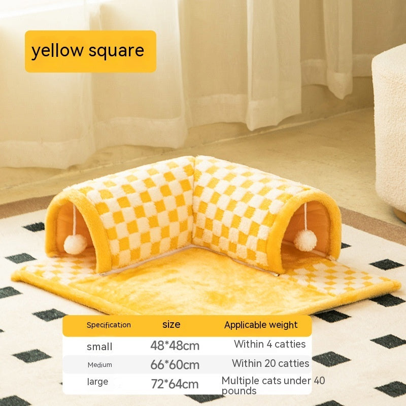 Couchage Tunnel Douillet pour Chats - Duokete