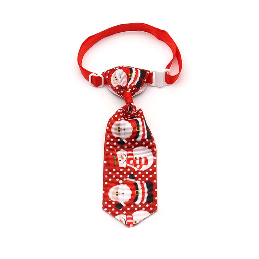 Nœud papillon de Noël rouge à pois pour animaux, parfait accessoire festif pour chien ou chat.