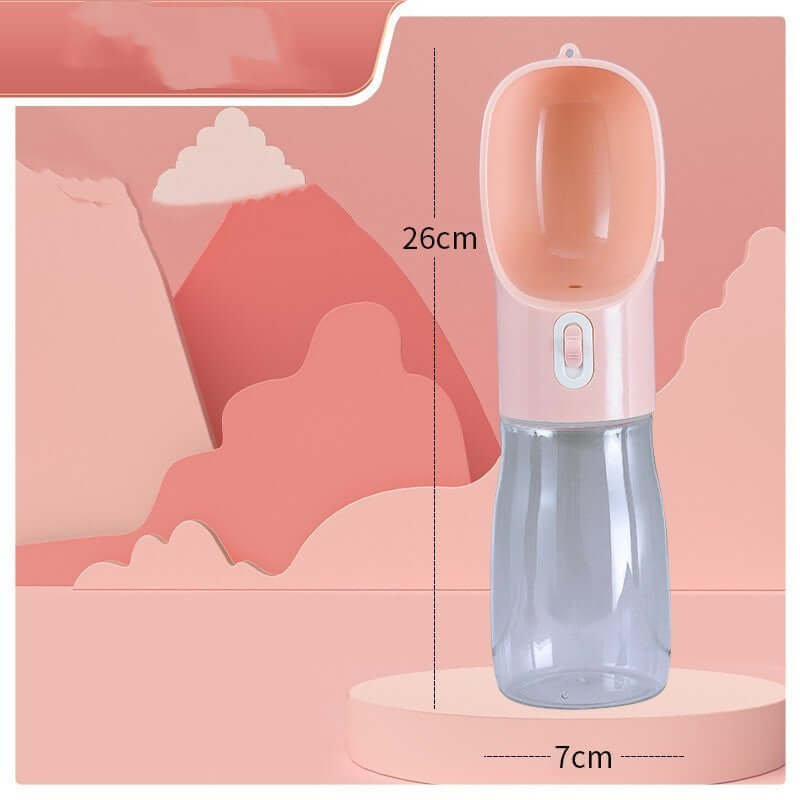 Bouteille d'eau portable pour chien, pratique pour les promenades et randonnées, en plastique de qualité alimentaire.