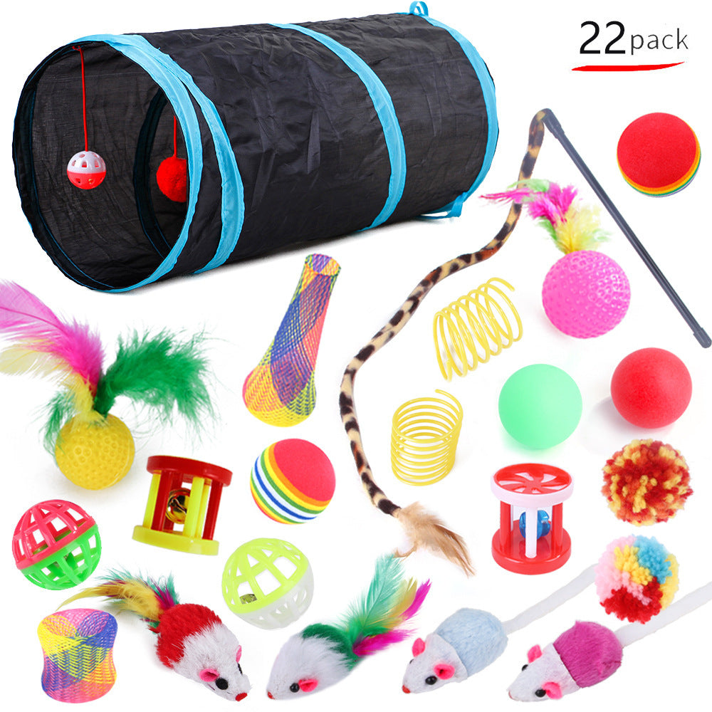 Ensemble de Jouets pour Chats Amusants avec Tunnel
