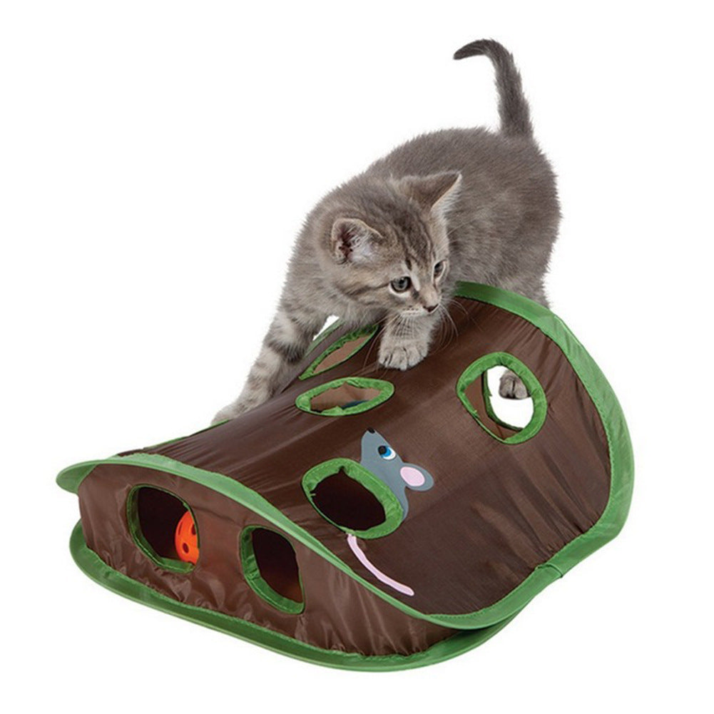Jouet Interactif pour Chat - Tunnels de Cache-Cache à 9 Trous