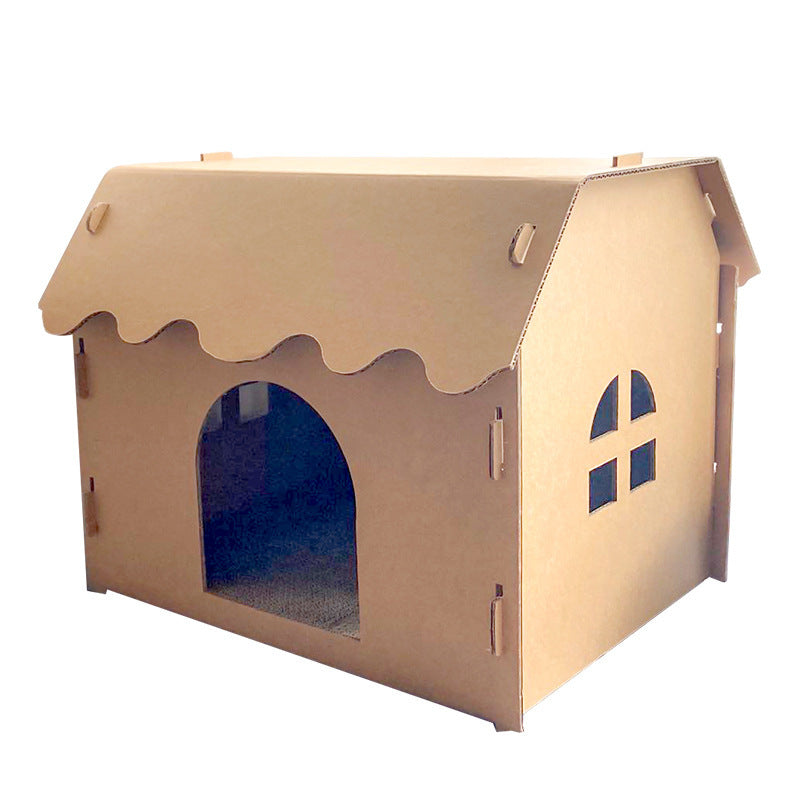 Maison en carton double couche pour chats