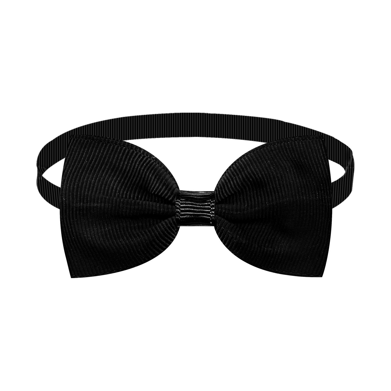 Nœud papillon ajustable noir pour chiens et chats, élégant accessoire pour animaux de compagnie.