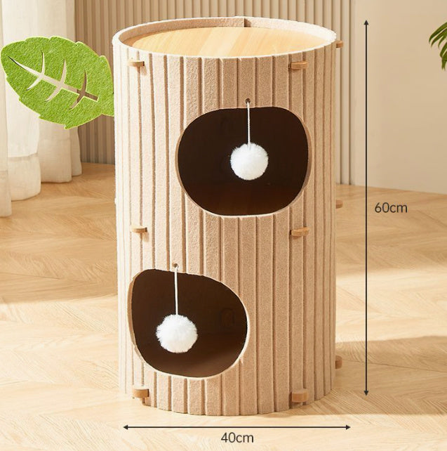 Nid en Feutre pour Chat - Arbre à Gratter Universel