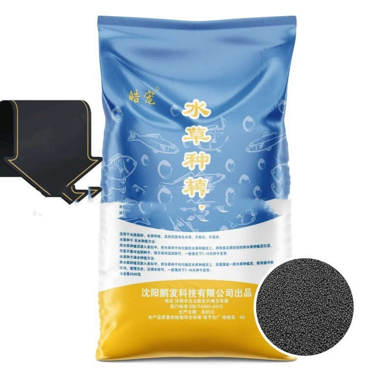 Sac de sable aquatique pour aquarium 2,5 kg, idéal pour plantes et écosystème aquatique.