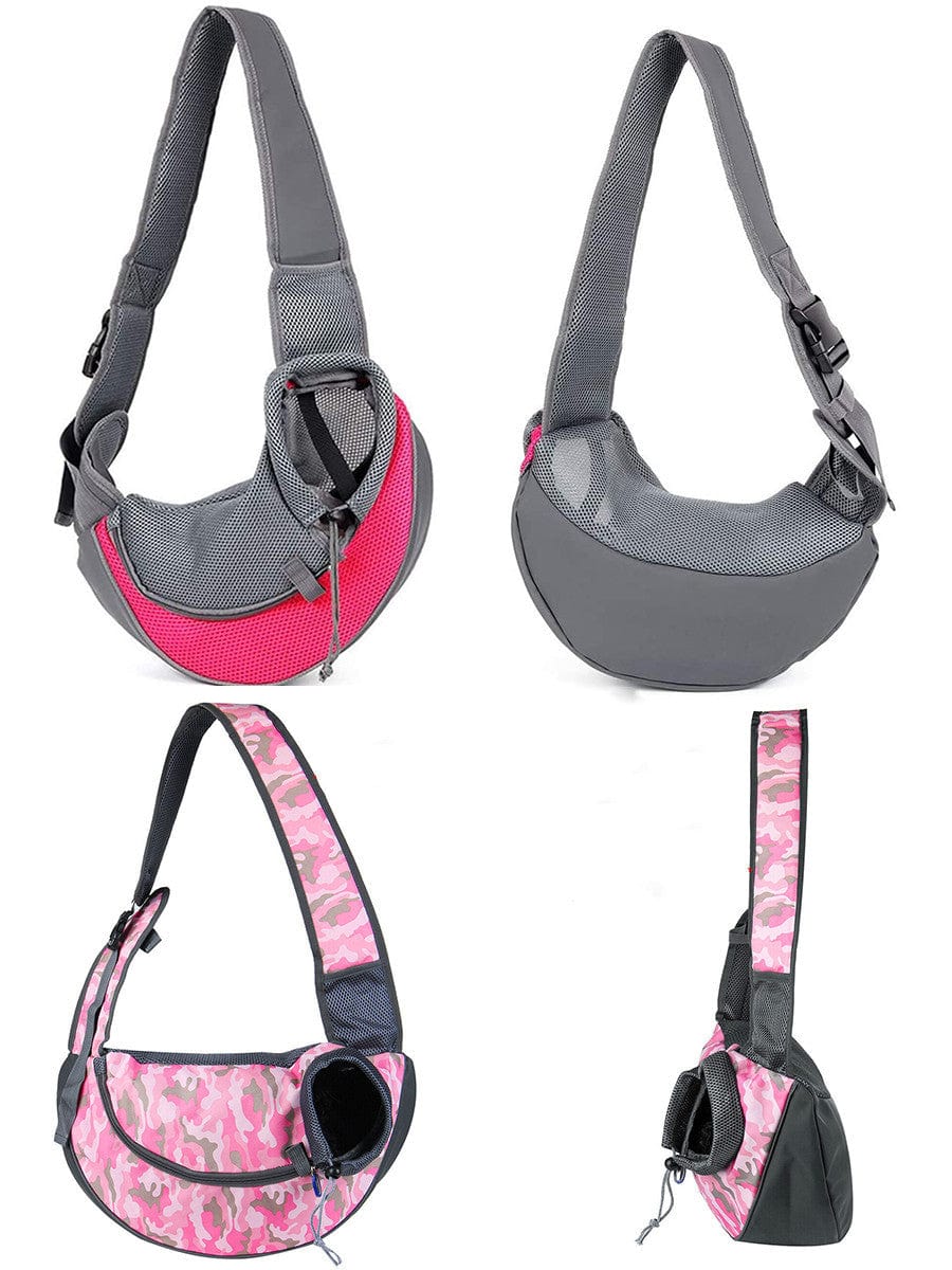 Sac à bandoulière pour chiots ultra-léger et respirant en toile Oxford, disponible en couleurs vives.
