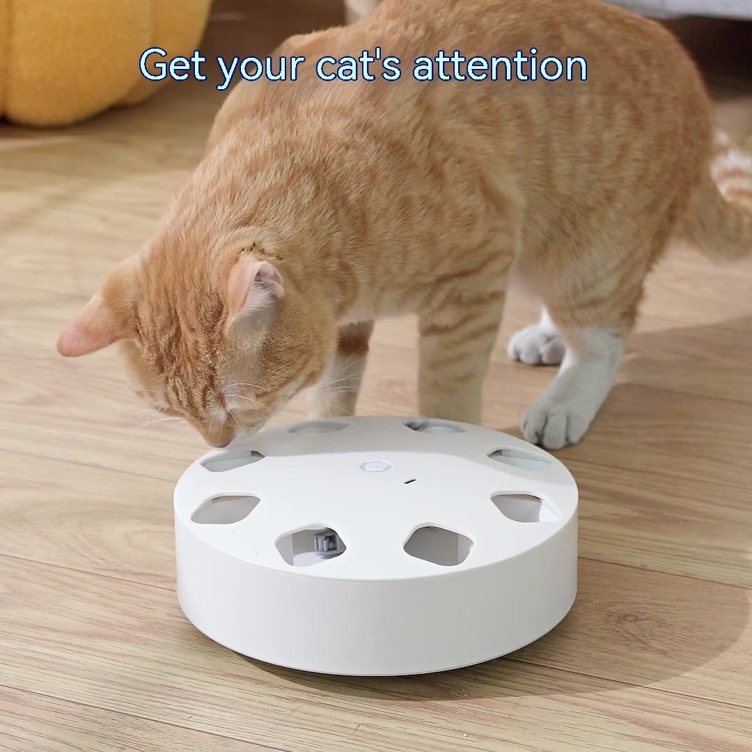 Jouet à Plumer pour Chat UFO avec Lumières Rotatives