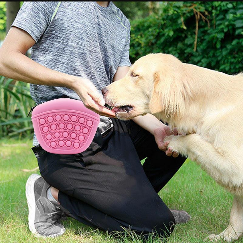 Sac à Friandises en Silicone pour Chiens - Sac d'Entraînement Portable