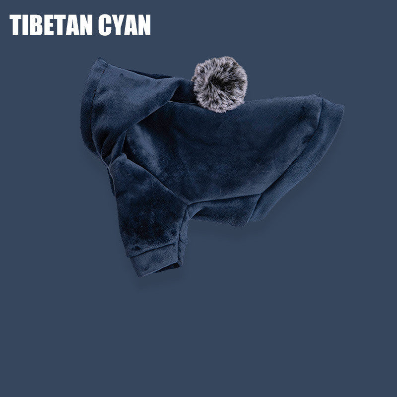 Pull tendance en polyester pour chats et chiens, couleur cyan, confortable et stylé pour journées froides.