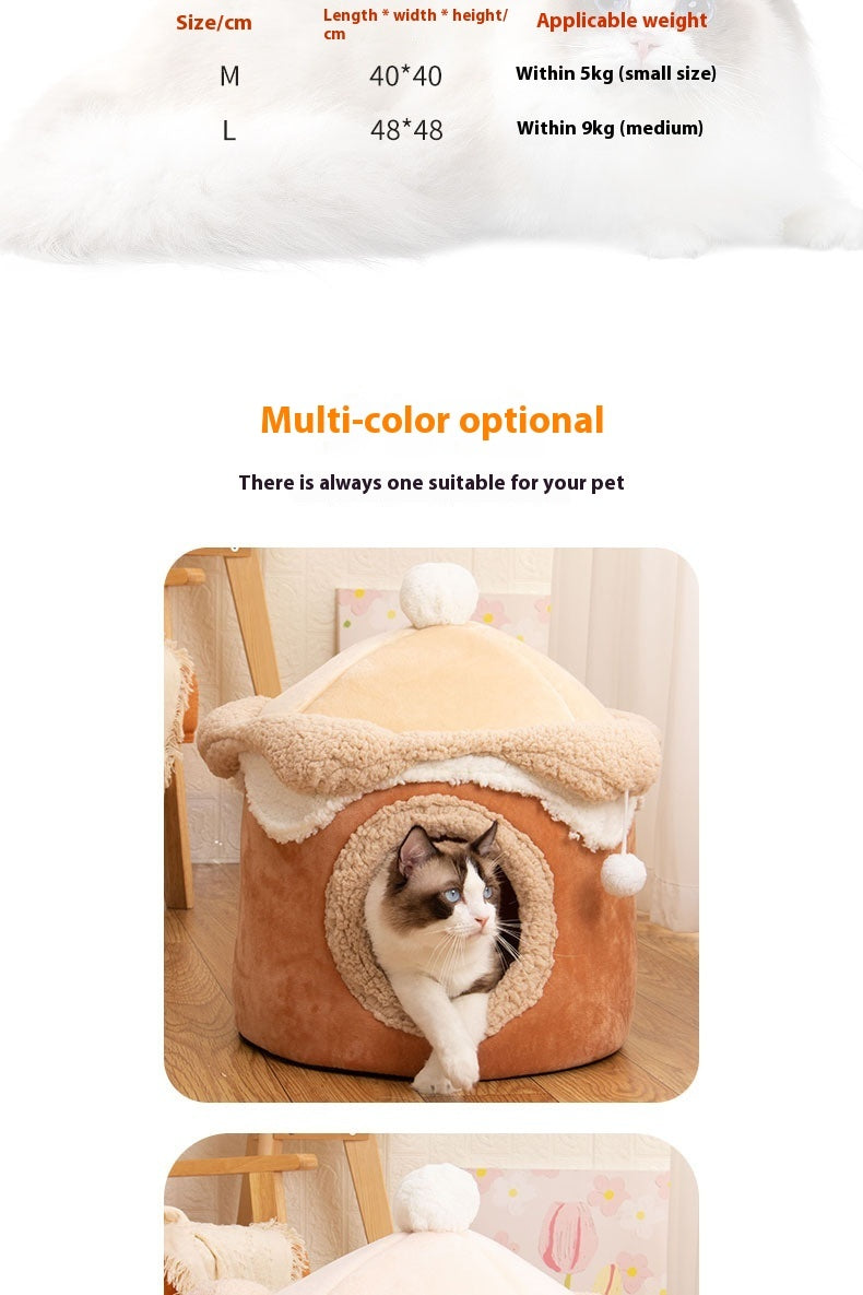 Nouveau Lit pour Animaux en Maison de Glace