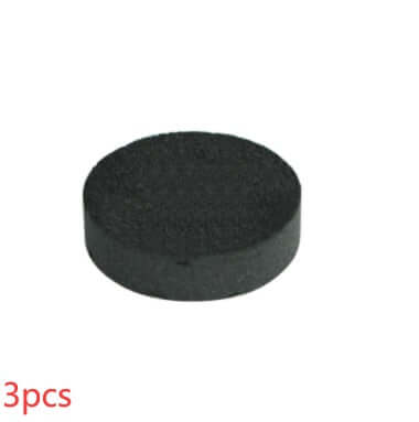 Pack of 3 black circular foam pads for various applications and uses.