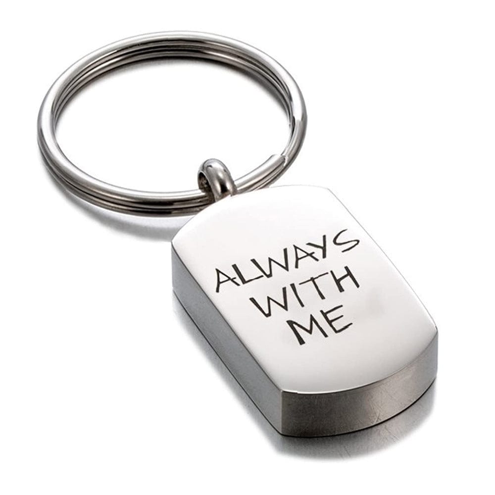 Bouteille de parfum en acier inoxydable avec pendentif en titane, gravé "Always With Me".