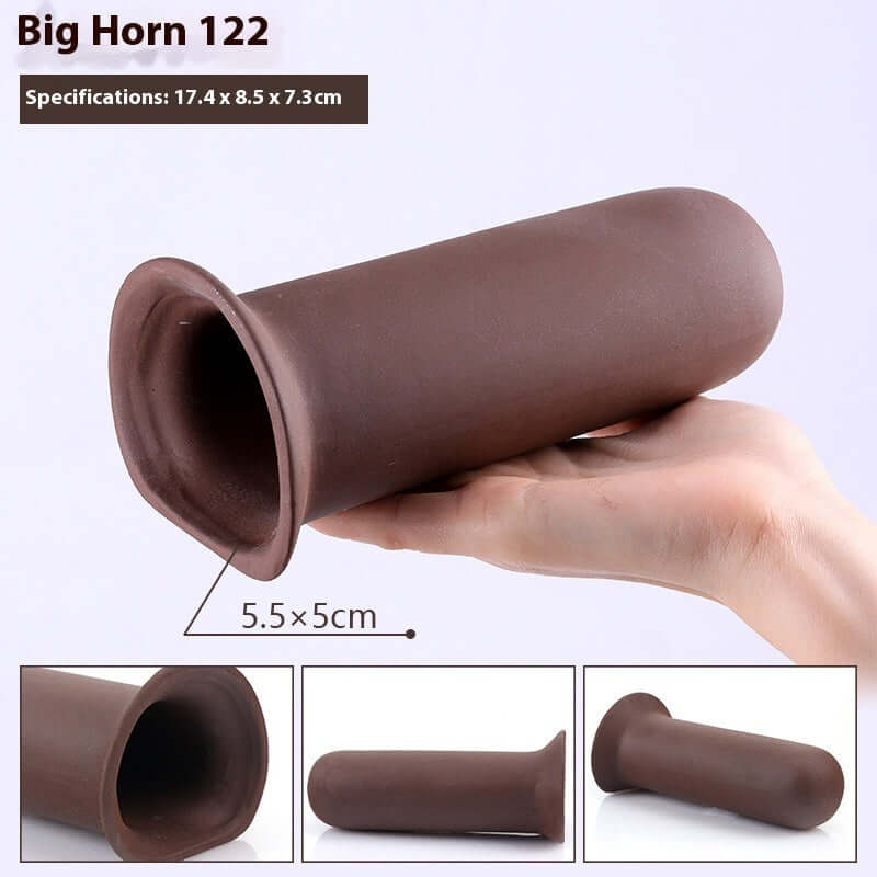 Big Horn 122 - Silicone accessory for various applications, dimensions 17.4x8.5x7.3cm, held in hand for scale.