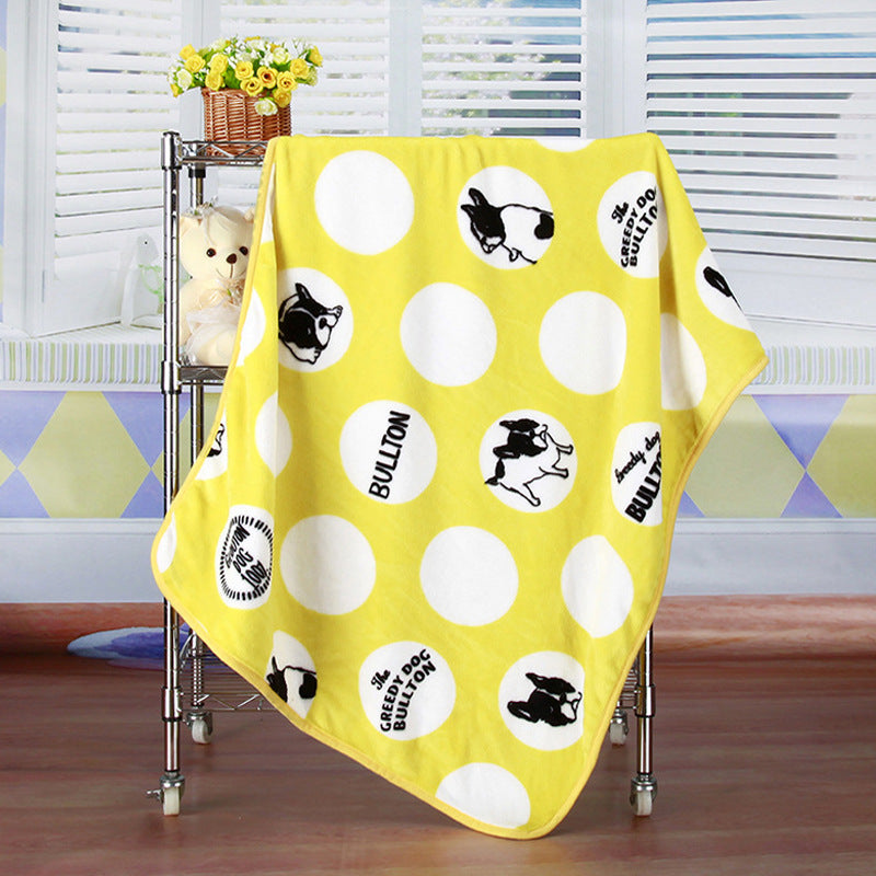 Couverture en Flanelle en Fleece Corail Imprimée