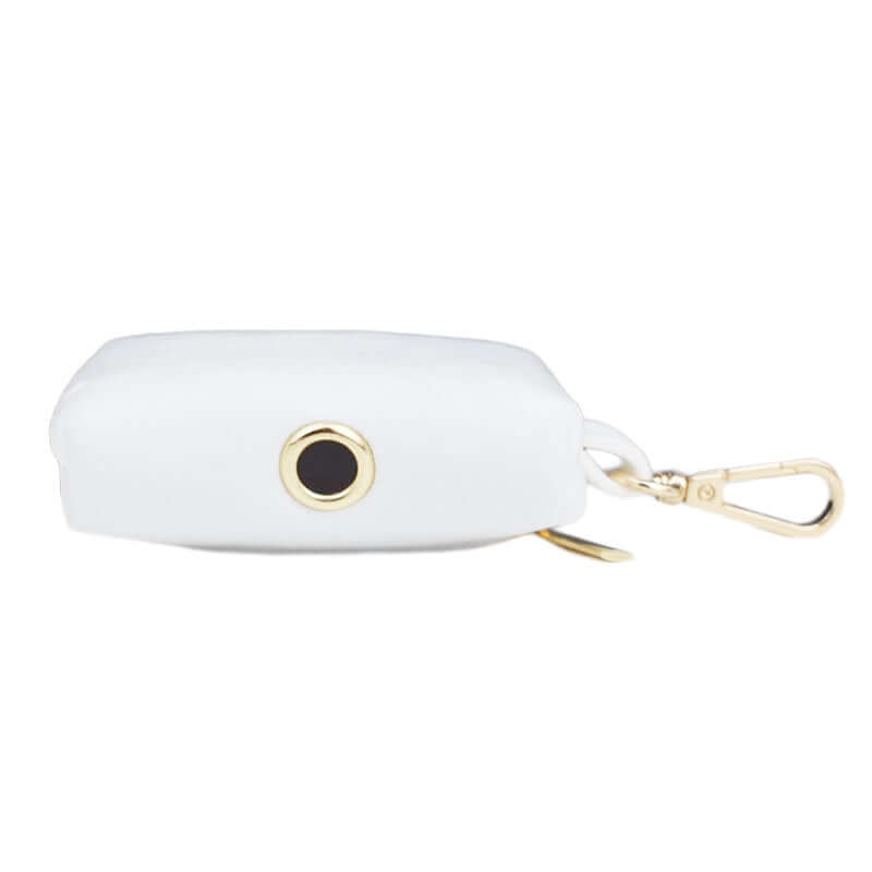 Collier en velours blanc pour chien avec attache dorée, élégant et durable, parfait pour le style animalier.