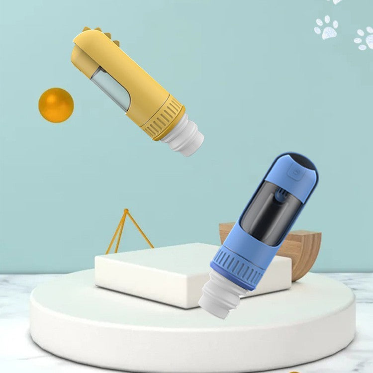 Gobelet d'eau pratique pour chiens, disponible en jaune et bleu, idéal pour l'hydratation en toute situation.
