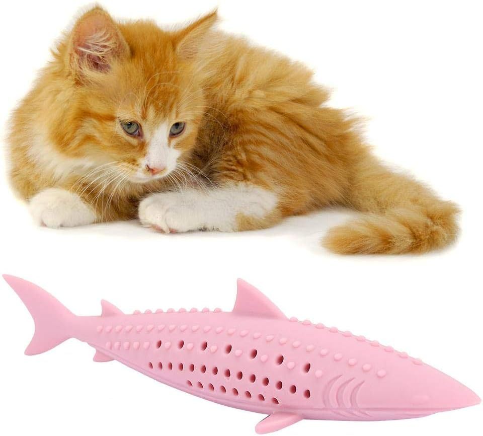 Jouet Interactif en Silicone en Forme de Poisson pour Chat