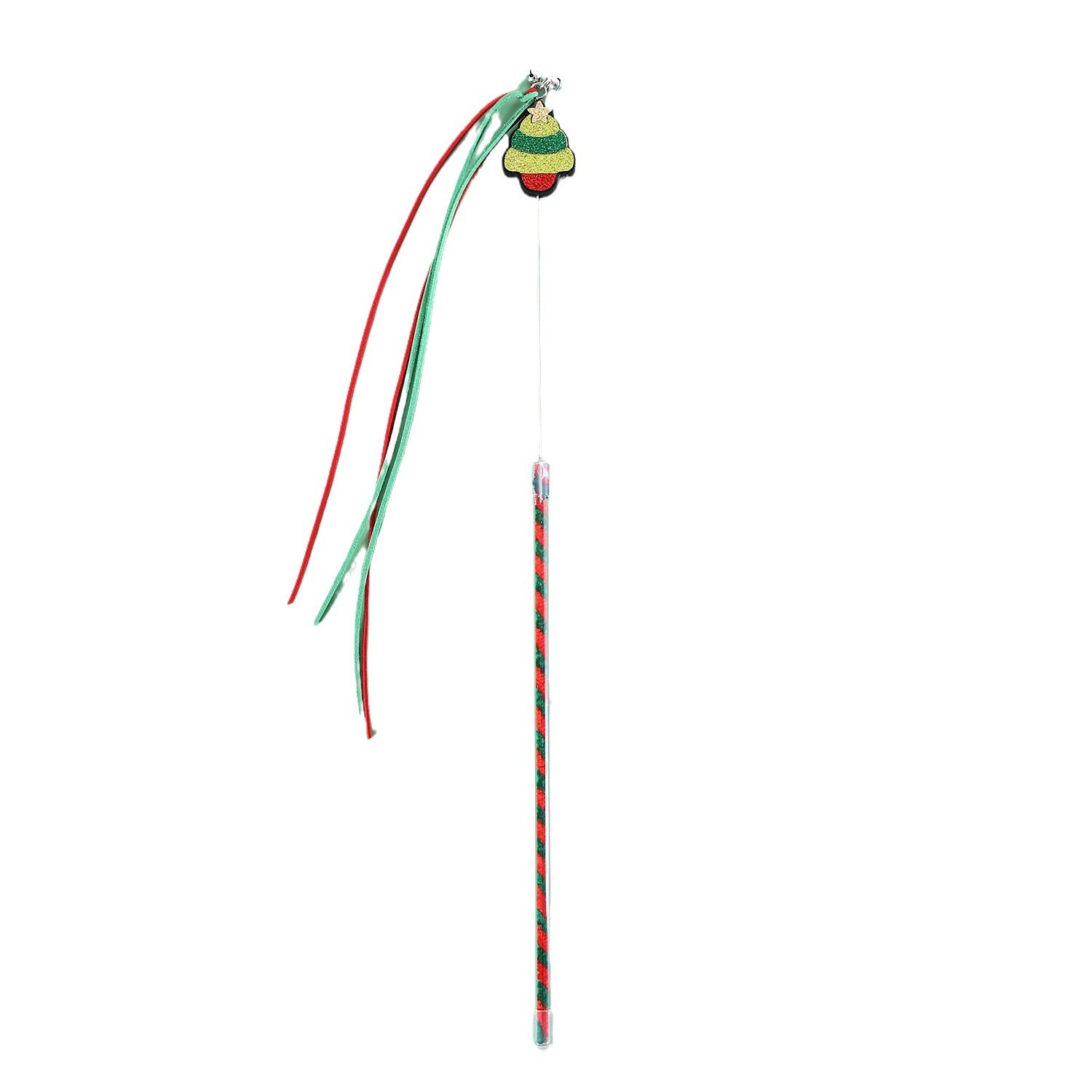 Jouet de Noël pour Chat - Bâton Teaser avec Cloche et Frange
