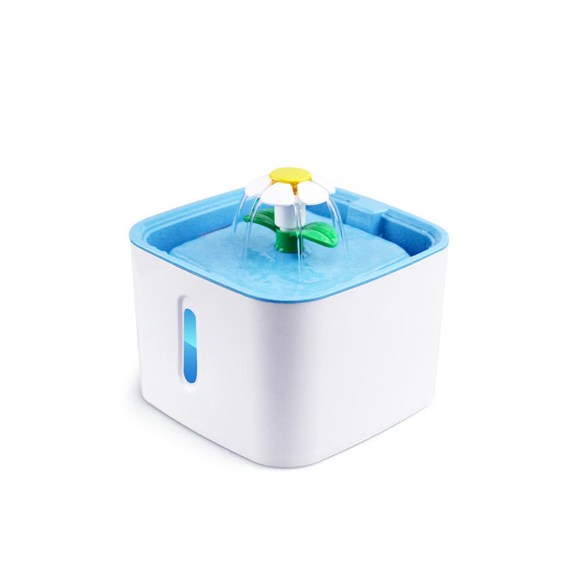 Distributeur d'eau circulaire électrique pour animaux avec fontaine, capacité de 2,5L, conçu pour garder les animaux hydratés.