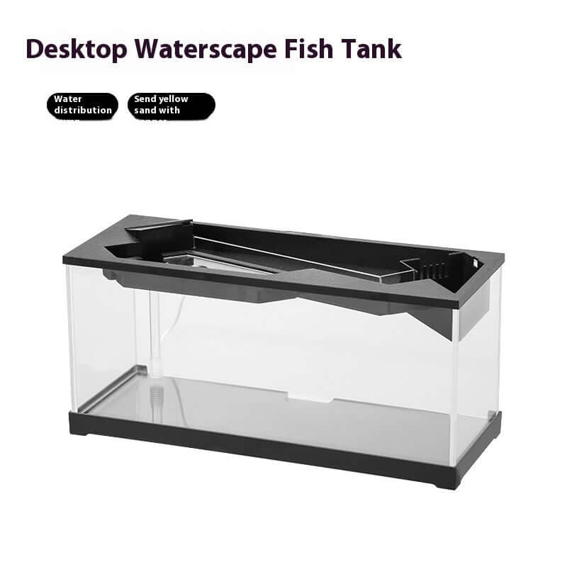 Desktop Waterscape Fish Tank with sleek design and water distribution feature for vibrant aquatic environments.