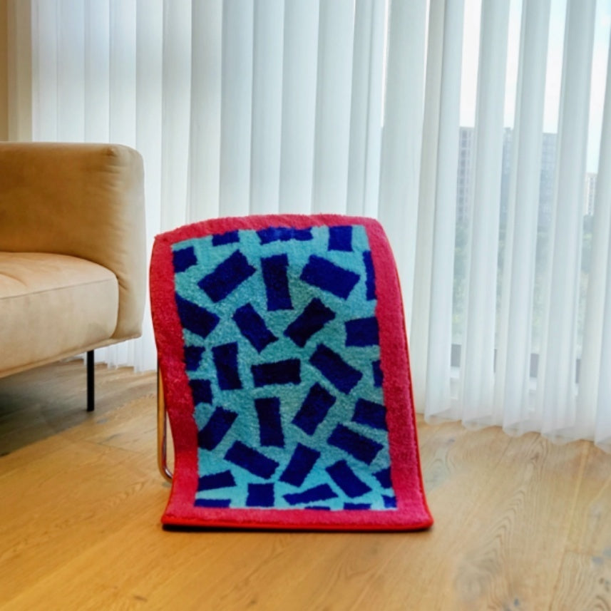 Tapis Carré Coloré Dopamine pour la Maison