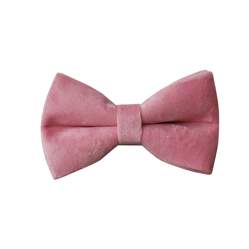 Jolie nœud papillon en velours rose pour accessoires de mode pour animaux.