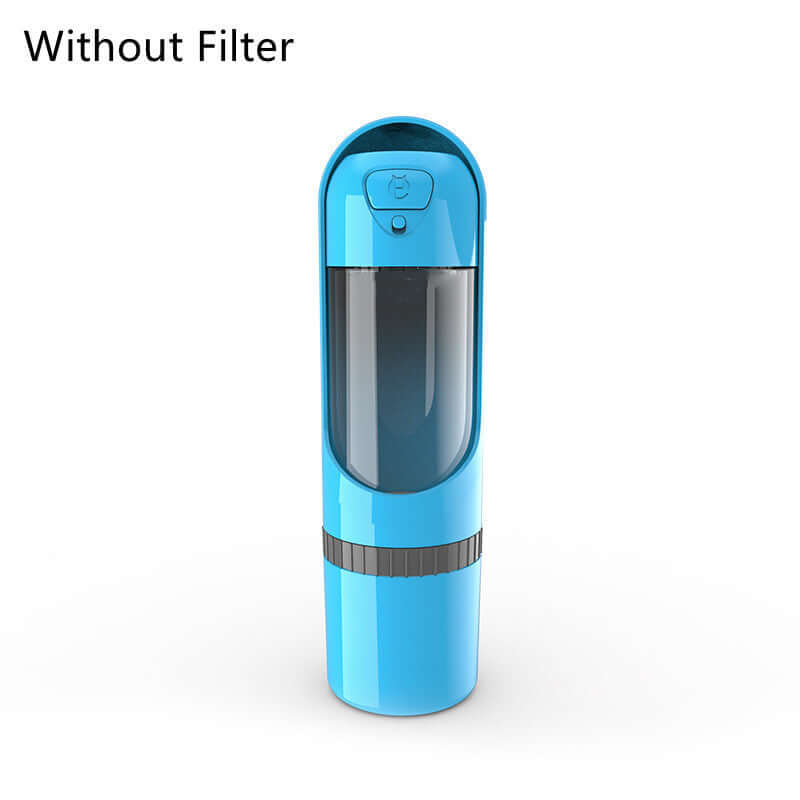Abreuvoir pour animaux de compagnie bleu sans filtre, idéal pour l'hydratation des chiens et chats.