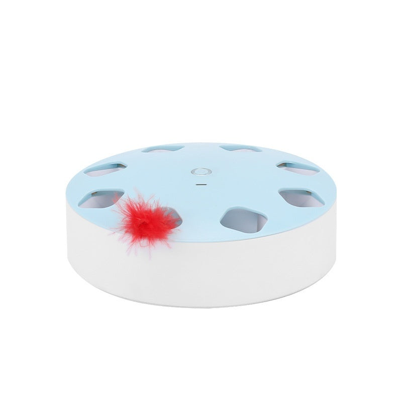 Jouet à Plumer pour Chat UFO avec Lumières Rotatives