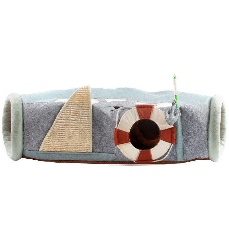 Litière Semi-Enfermée Pliable pour Chat