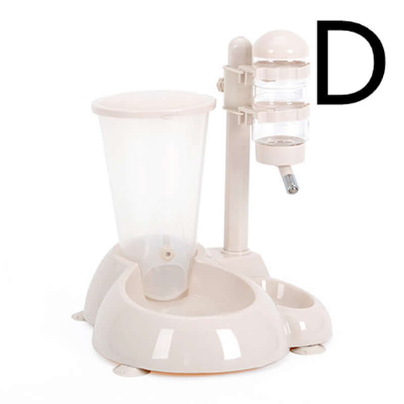 Fontaine à boisson automatique pour animaux en plastique beige, design moderne et fonctionnel pour le bien-être des animaux.