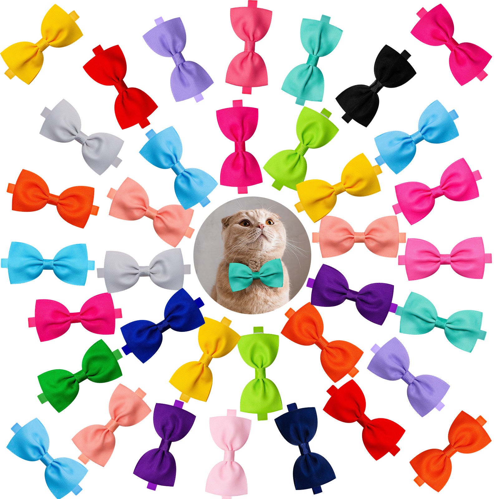 Nœud Papillon Ajustable pour Chats et Chiens dans diverses couleurs, créant un look élégant pour vos animaux.