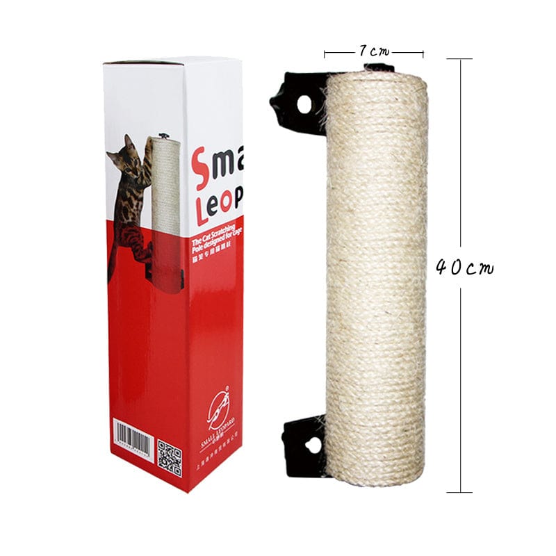 Griffoir en sisal pour chats, dimensions 7cm x 40cm, idéal pour les griffes des félins.