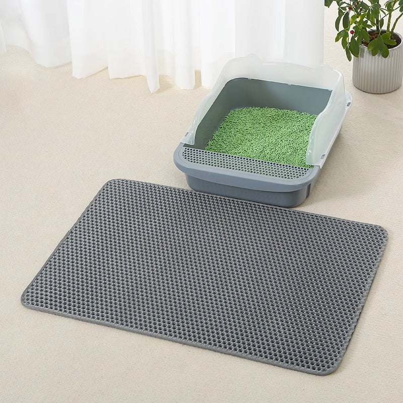 Tapis Anti Éclaboussures EVA Double Couche pour Chats