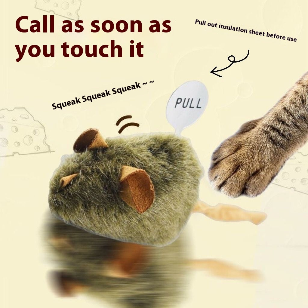 Jouet en Peluche Souris avec Son pour Chats