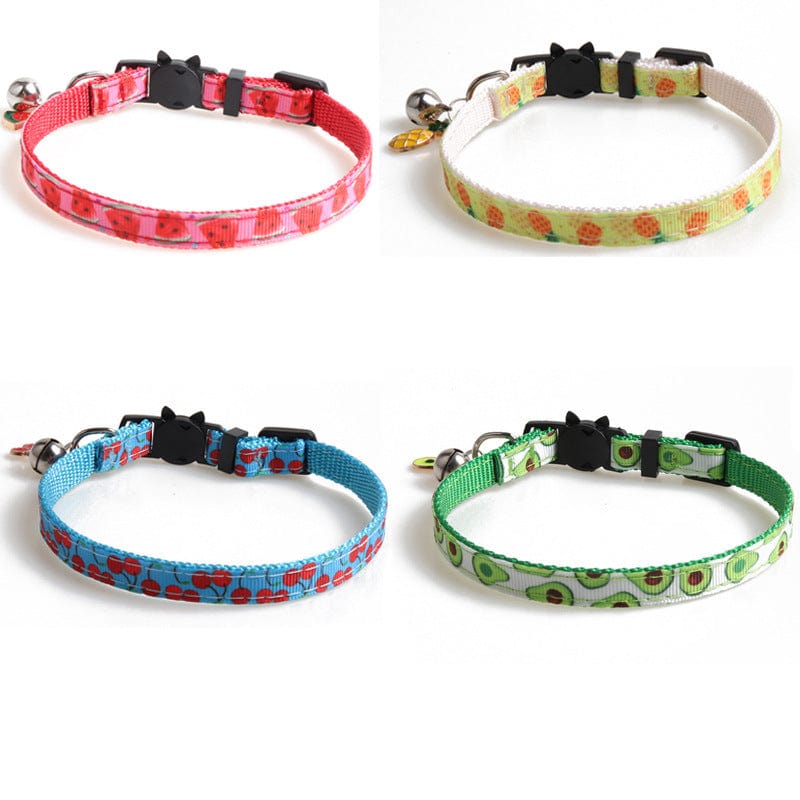Collier pour chat en sangle fruitée Arminger, motifs colorés de fruits comme avocats et pastèques.