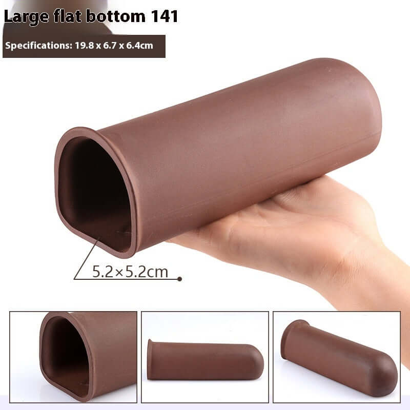 Large flat bottom tunnel for aquariums in brown, measuring 19.8 x 6.7 x 6.4 cm for aquatic environments.
